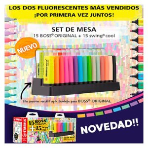 ROTULADOR FLUOR STABILO BOSS ORIGINAL&SWING COOL SET DE MESA 30UD