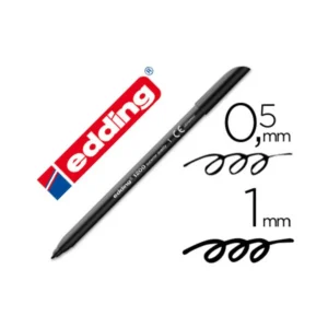 Rotulador Edding Punta Fibra 1200 Negro N.1 Punta Redonda 0.5 Mm
